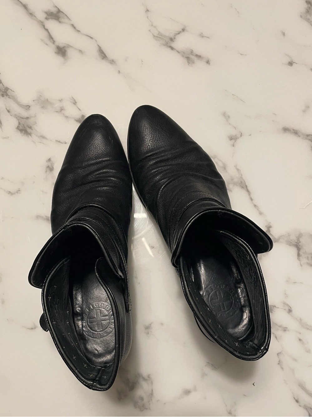 Fiorentini + Baker - Black Ankle Booties with Side Buckle W39